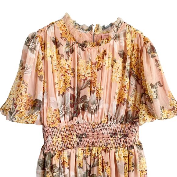 Anthropologie Amaranth Puff-Sleeved Mini Dress Small Pink NWT - Picture 3 of 8